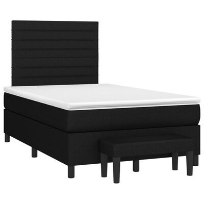 vidaXL Boxspring posteľ s matracom čierny 120x200 cm látka