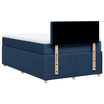 vidaXL Boxspring posteľ s matracom modrá 120x200 cm látka