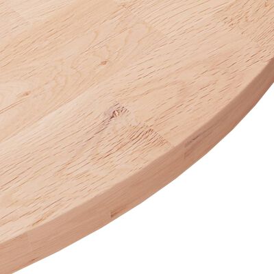 vidaXL Okrúhla stolová doska Ø60x2,5 cm neošetrený dubový masív