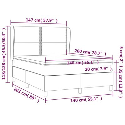 vidaXL Boxspring posteľ s matracom čierna 140x200 cm umelá koža