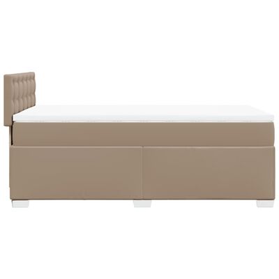 vidaXL Boxspring posteľ s matracom kapučínová 100x200 cm umelá koža