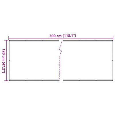 vidaXL Balkónová zástena, motív s kameňmi, sivá 300x120 cm, PVC