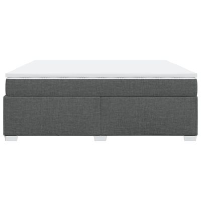 vidaXL Boxspring posteľ s matracom tmavosivá 200x200 cm látka