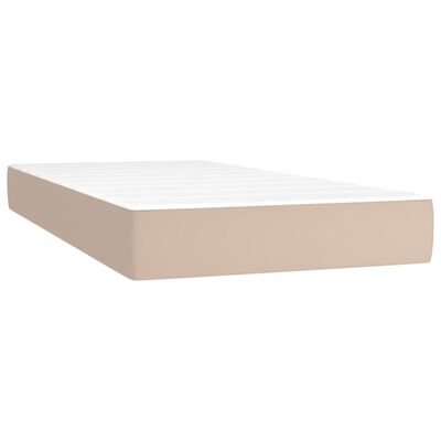 vidaXL Boxspring posteľ s matracom kapučínová 90x190 cm umelá koža