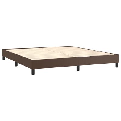 vidaXL Rám na boxspring posteľ, hnedý 180x200 cm, umelá koža