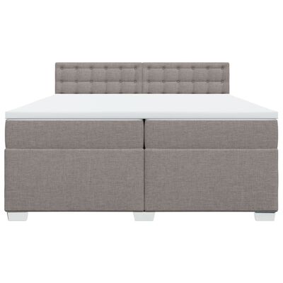 vidaXL Boxspring posteľ s matracom sivohnedý 200x200 cm látka