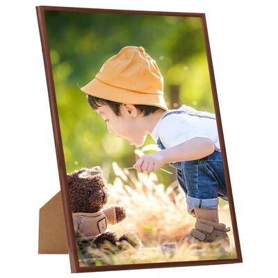 vidaXL Fotorámiky na stenu alebo stôl 3 ks bronzové 21x29,7 cm MDF