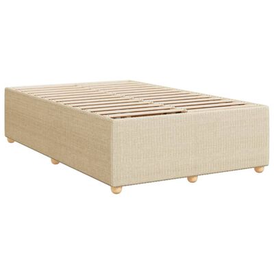 vidaXL Boxspring posteľ s matracom krémový 120x200 cm látka