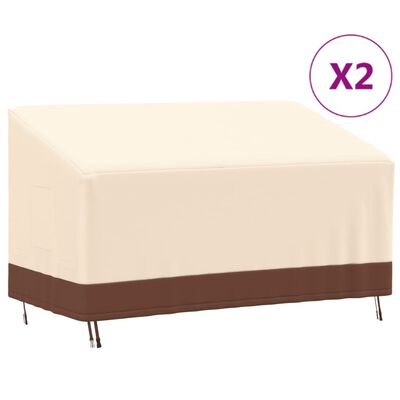 vidaXL Obaly na 3-miestne lavice 2 ks 159x84x56/81 cm, 600D Oxford