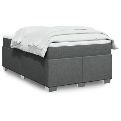 vidaXL Boxspring posteľ s matracom, tmavosivá 120x190 cm, látka