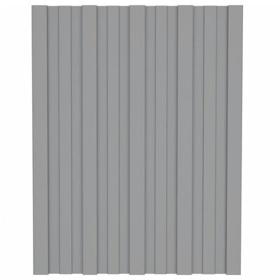 vidaXL Strešné panely 36 ks pozinkovaná oceľ sivé 60x45 cm