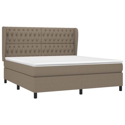 vidaXL Posteľný rám boxspring s matracom sivohned 180x200 cm látka