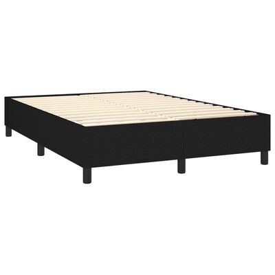 vidaXL Posteľný rám boxspring s matracom čierny 140x200 cm látka