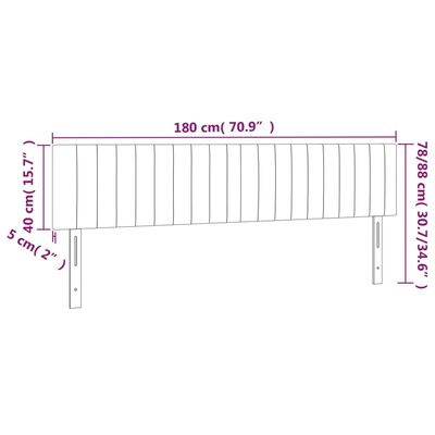 vidaXL Čelo postele s LED tmavozelené 180x5x78/88 cm zamat