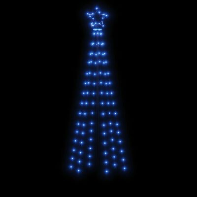 vidaXL Vianočný stromček, kužeľ 108 LED, modré svetlo 70x180 cm