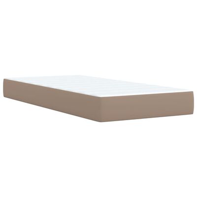 vidaXL Boxspring posteľ s matracom kapučínová 100x200 cm umelá koža