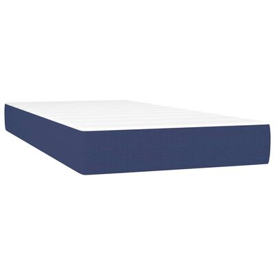 vidaXL Boxspring posteľ s matracom a LED modrá 120x190 cm látka