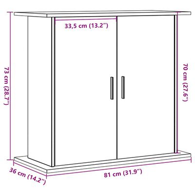 vidaXL Stojan na akvárium dub artisan 81x36x73 cm kompozitné drevo