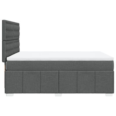 vidaXL Boxspring posteľ s matracom tmavosivá 140x200 cm látka