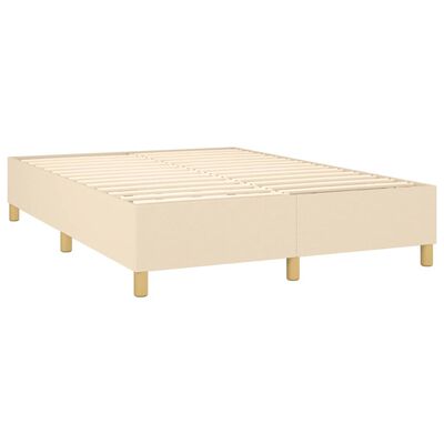 vidaXL Boxspring posteľ s matracom krémový 140x190 cm látka