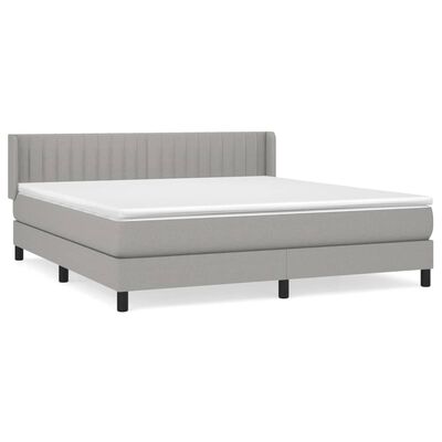 vidaXL Boxspring posteľ s matracom svetlosivá 100x200 cm látka