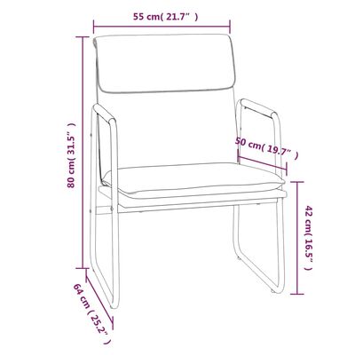 vidaXL Kreslo čierne 55x64x80 cm umelá koža