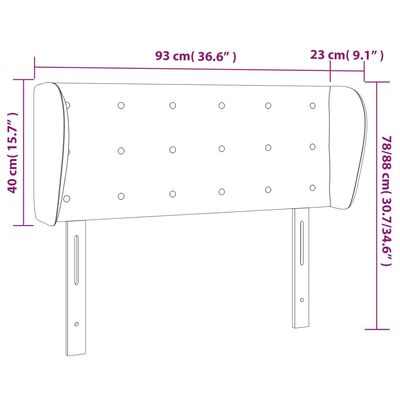 vidaXL Čelo postele so záhybmi hnedé 93x23x78/88 cm umelá koža