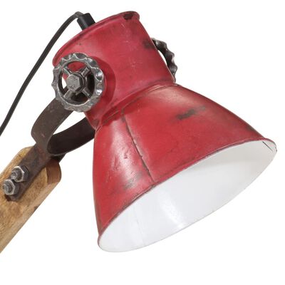 vidaXL Stolová lampa 25 W šmuhovaná červená 23x18x96 cm E27