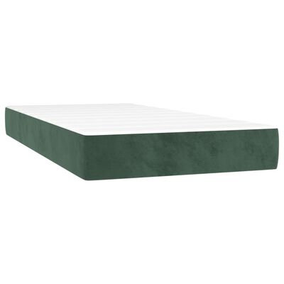 vidaXL Boxspring posteľ s matracom, tmavozelená 120x190cm, zamat