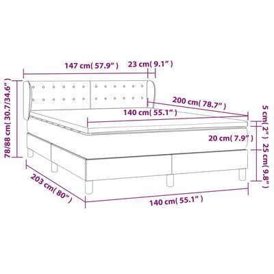 vidaXL Boxspring posteľ s matracom čierna 140x200 cm umelá koža