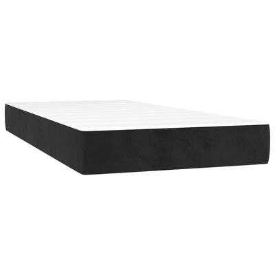 vidaXL Posteľný rám boxspring s matracom čierny 200x200 cm zamat