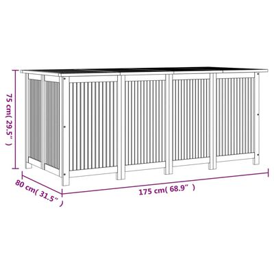 vidaXL Záhradný úložný box 175x80x75 cm masívne akáciové drevo