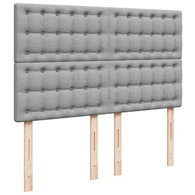 vidaXL Boxspring posteľ s matracom bledosivá 140x200 cm látka