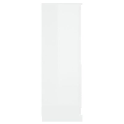 vidaXL Vysoká skrinka lesklá biela 60x35,5x103,5 cm kompozitné drevo
