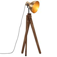 vidaXL Podlahová lampa 25 W starožitná mosadzná 45x45x120 cm E27