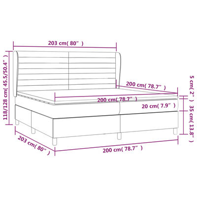 vidaXL Boxspring posteľ s matracom čierna 200x200 cm látka