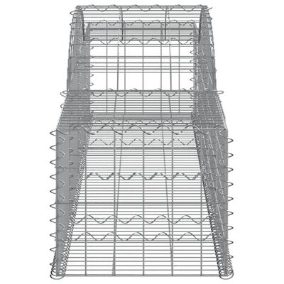 vidaXL Oblúkový gabionový kôš 5 ks 300x50x40/60 cm pozinkované železo