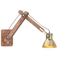 vidaXL Nástenná lampa, industriálny štýl, mosadzná, okrúhla E27