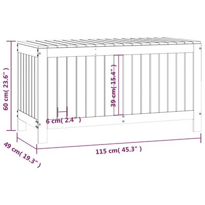 vidaXL Záhradný úložný box 115x49x60 cm masívna borovica