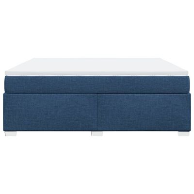 vidaXL Posteľný rám boxspring s matracom modrý 180x200 cm látka