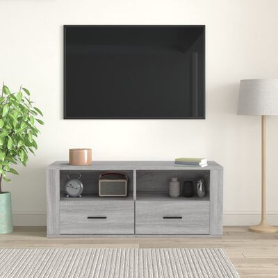 vidaXL TV skrinka sivý dub sonoma 100x35x40 cm spracované drevo