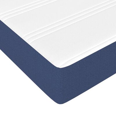 vidaXL Posteľný rám boxspring s matracom modrý 90x190 cm látka