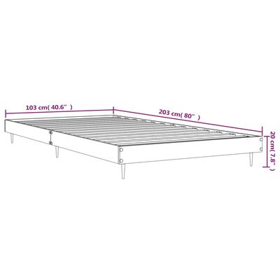 vidaXL Posteľný rám sivý dub sonoma 100x200 cm borovicový masív