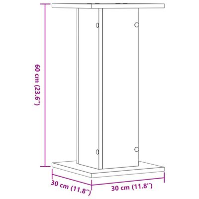 vidaXL Stojany na reproduktor 2ks sivé sonoma 30x30x60cm kompoz. drevo