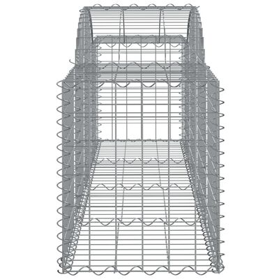 vidaXL Oblúkový gabionový kôš 7 ks 200x50x60/80 cm pozinkované železo