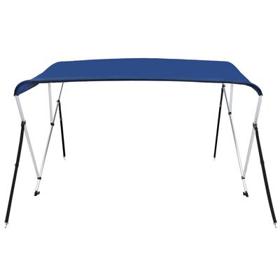 vidaXL Strieška Bimini s 3 oblúkmi, modrá 183x140x137 cm