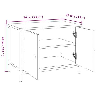 vidaXL TV skrinka s dvierkami čierna 60x35x45 cm spracované drevo