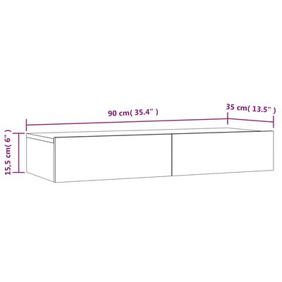 vidaXL TV skrinka s LED svetlami lesklá sivá 90x35x15,5 cm