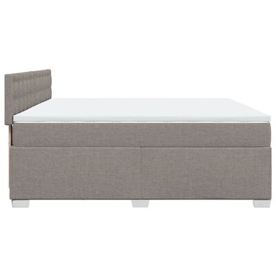 vidaXL Boxspring posteľ s matracom sivohnedý 200x200 cm látka