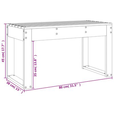 vidaXL Záhradná lavica 80x38x45 cm masívny douglas